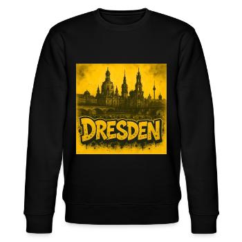 Graffiti style of Dresden - Stanley/Stella CHANGER Unisex Organic Sweatshirt - black - Front - Nik (191cm) & Marisol (170cm)