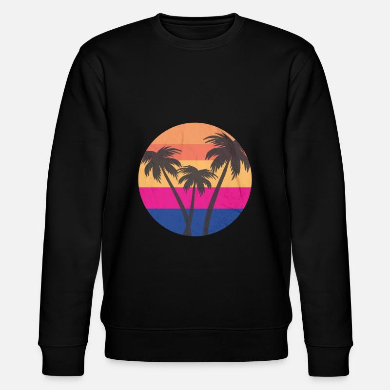 palmiers - Sweat bio CHANGER Stanley/Stella Unisexe - noir