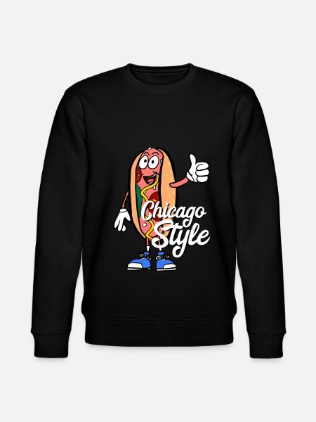 Hot dog chicago style - Stanley/Stella CHANGER Unisex Organic Sweatshirt - black
