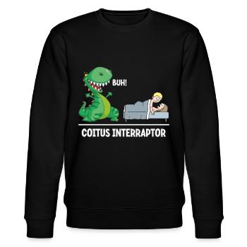 Coitus Interraptor - Stanley/Stella Unisex Bio-Sweatshirt CHANGER  - Schwarz - Vorne - Nik (191cm) & Marisol (170cm)