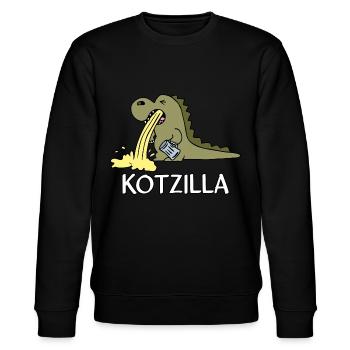 Kotzilla - Stanley/Stella Unisex Bio-Sweatshirt CHANGER  - Schwarz - Vorne - Nik (191cm) & Marisol (170cm)