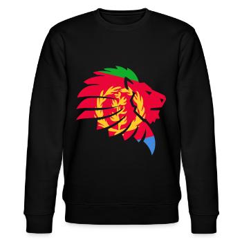 Eritrea Flagge إرتريا Afrika Löwe Geschenk - Stanley/Stella Unisex Bio-Sweatshirt CHANGER  - Schwarz - Vorne - Nik (191cm) & Marisol (170cm)