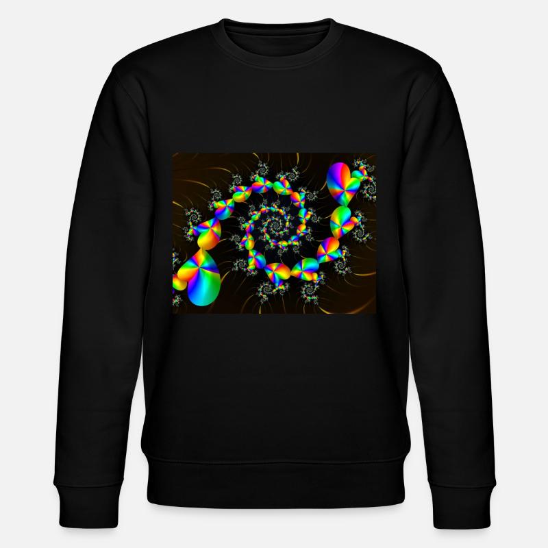 SPIRAL RAINBOW HEARTS - Stanley/Stella Unisex Bio-Sweatshirt CHANGER  - Schwarz