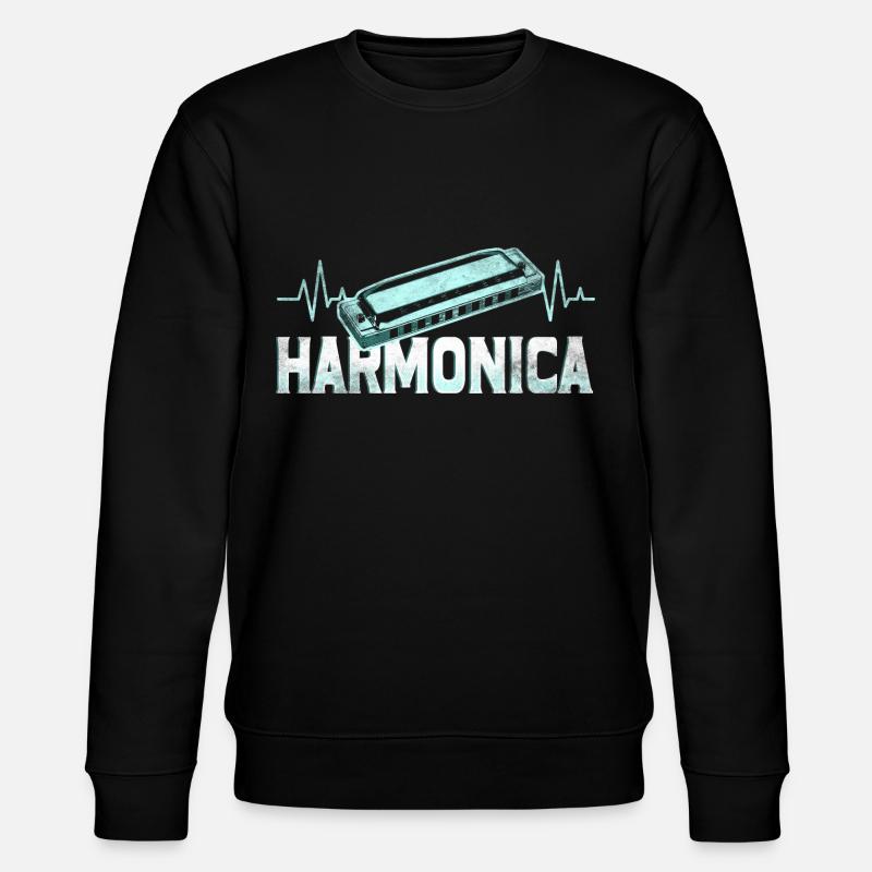 Mundharmonika - Stanley/Stella Unisex Bio-Sweatshirt CHANGER  - Schwarz