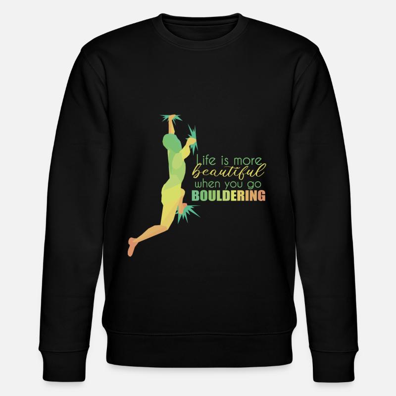 Bouldern - Stanley/Stella Unisex Bio-Sweatshirt CHANGER  - Schwarz