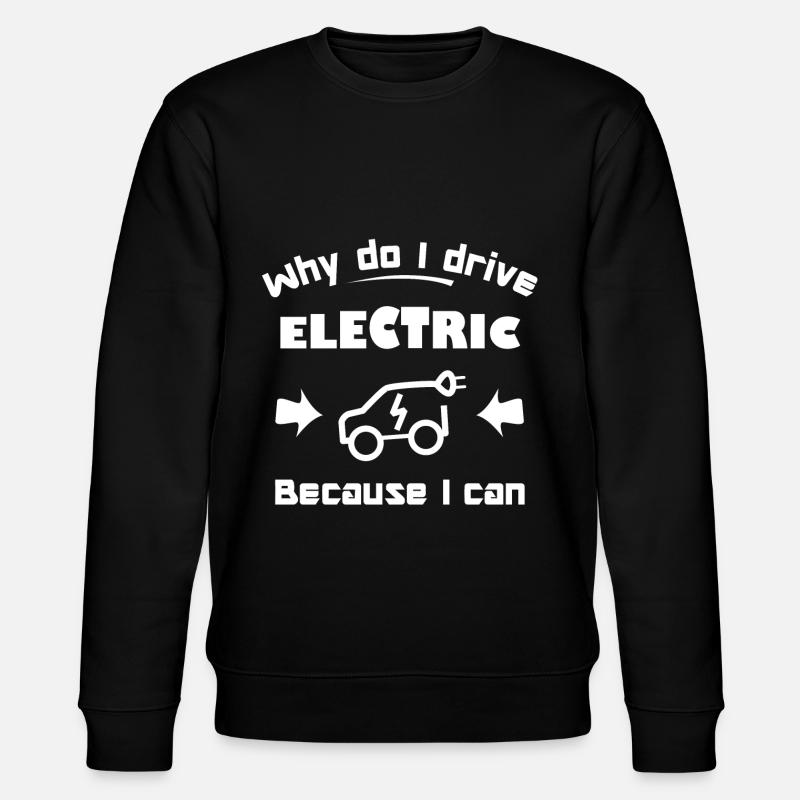 Ich liebe Elektroautos - Stanley/Stella Unisex Bio-Sweatshirt CHANGER  - Schwarz