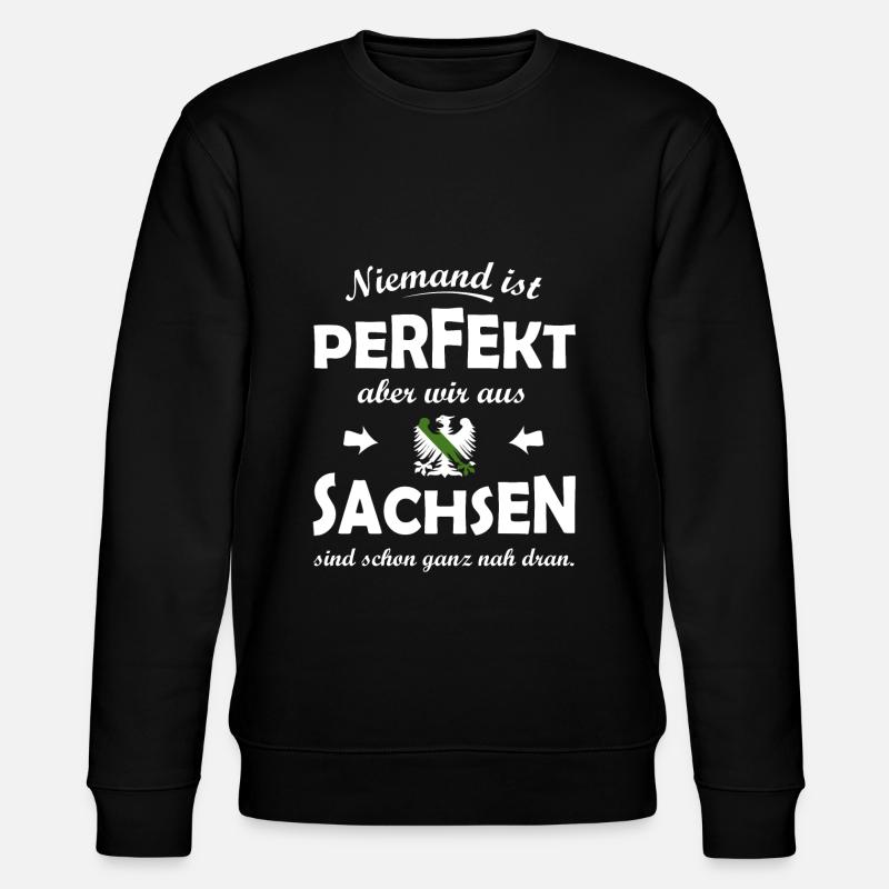 Die perfekten Sachsen - Stanley/Stella Unisex Bio-Sweatshirt CHANGER  - Schwarz