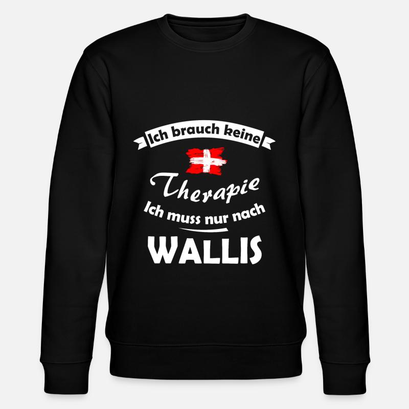 Aus der Schweiz - Stanley/Stella Unisex Bio-Sweatshirt CHANGER  - Schwarz