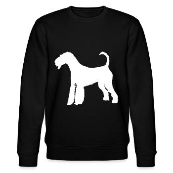 Airedale Terrier Hund - Airedale Terrier - Stanley/Stella Unisex Bio-Sweatshirt CHANGER  - Schwarz - Vorne - Nik (191cm) & Marisol (170cm)