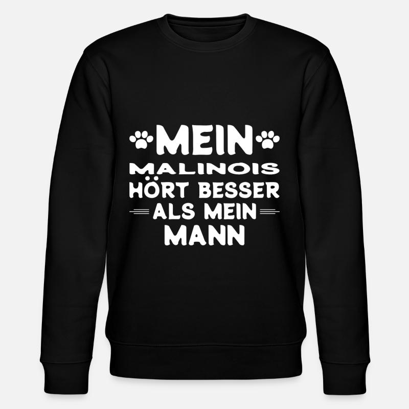 Malinois Ehemann - Stanley/Stella Unisex Bio-Sweatshirt CHANGER  - Schwarz
