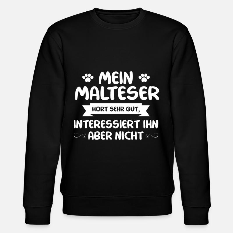 Malteser Hund - Malteser - Stanley/Stella Unisex Bio-Sweatshirt CHANGER  - Schwarz