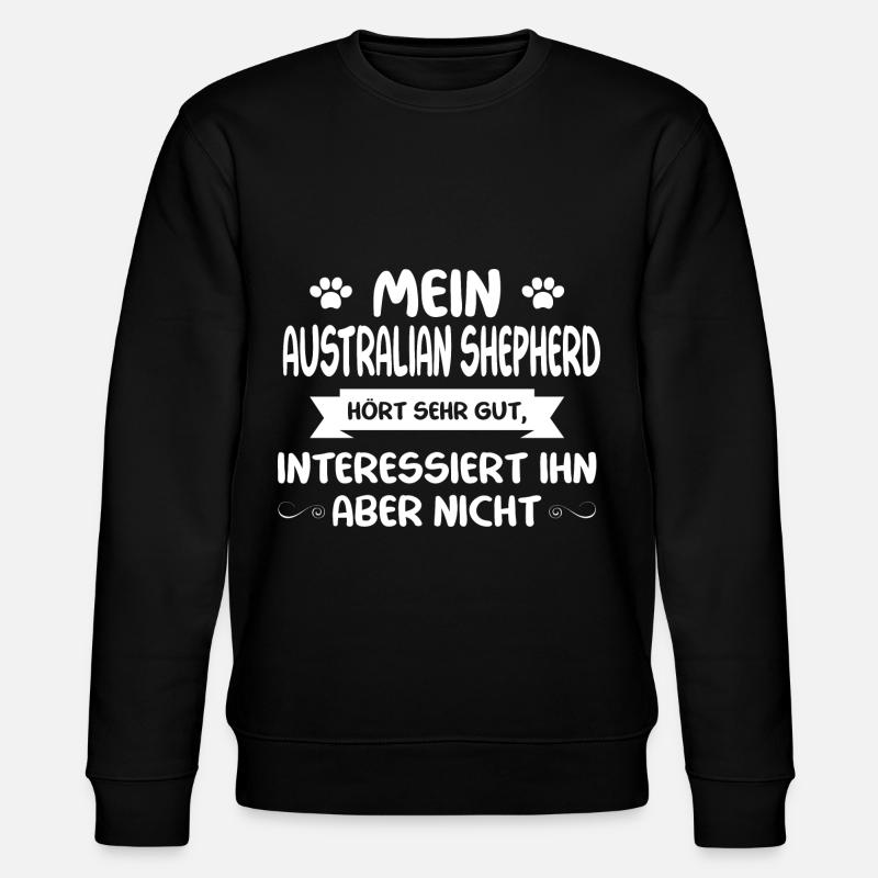 Australian Shepherd - Stanley/Stella Unisex Bio-Sweatshirt CHANGER  - Schwarz
