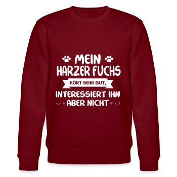 Harzer Fuchs - Stanley/Stella Unisex Bio-Sweatshirt CHANGER  - Burgunderrot - Vorne - Nik (191cm) & Marisol (170cm)