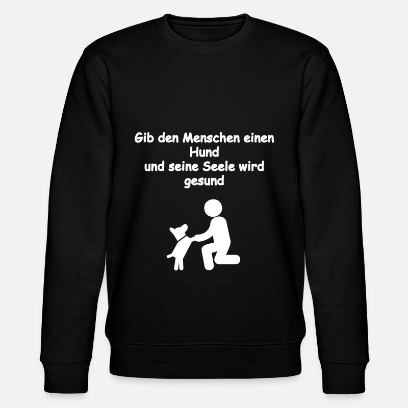 Hund & Mensch / Hundehalter Geschenkidee - Stanley/Stella Unisex Bio-Sweatshirt CHANGER  - Schwarz