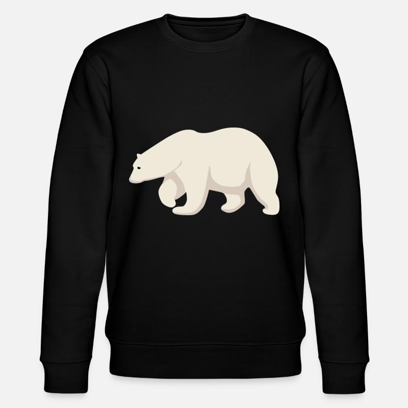 Eisbär - Stanley/Stella Unisex Bio-Sweatshirt CHANGER  - Schwarz