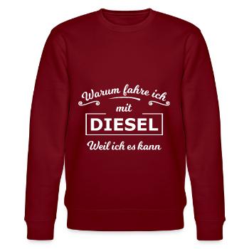 Die Autofahrer - Stanley/Stella Unisex Bio-Sweatshirt CHANGER  - Burgunderrot - Vorne - Nik (191cm) & Marisol (170cm)