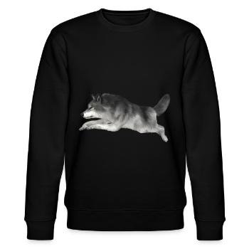 Le loup gris court - Sweat bio CHANGER Stanley/Stella Unisexe - noir - Devant - Nik (191cm) & Marisol (170cm)