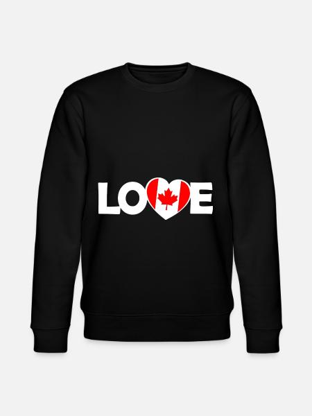 A heart for Canadians - Stanley/Stella CHANGER Unisex Organic Sweatshirt - black