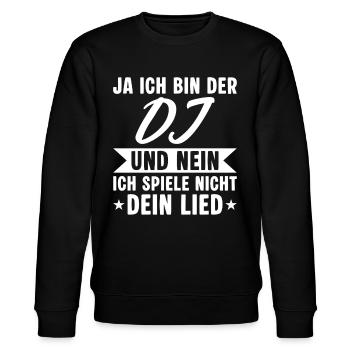 Musikmixer Spiele nicht dein Lied DJ - Stanley/Stella Unisex Bio-Sweatshirt CHANGER  - Schwarz - Vorne - Nik (191cm) & Marisol (170cm)