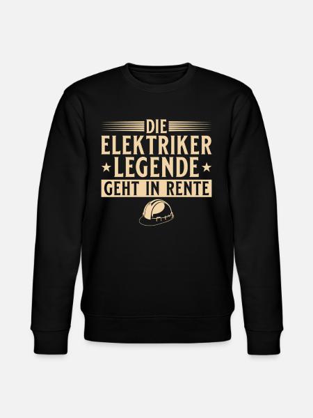 Rentner - Elektriker Legende in Rente - Stanley/Stella Unisex Bio-Sweatshirt CHANGER - Schwarz