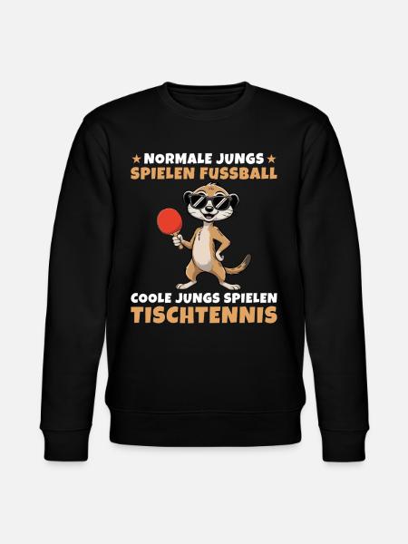 Erdmännchen - Coole Jungs spielen Tischtennis - Stanley/Stella Unisex Bio-Sweatshirt CHANGER - Schwarz