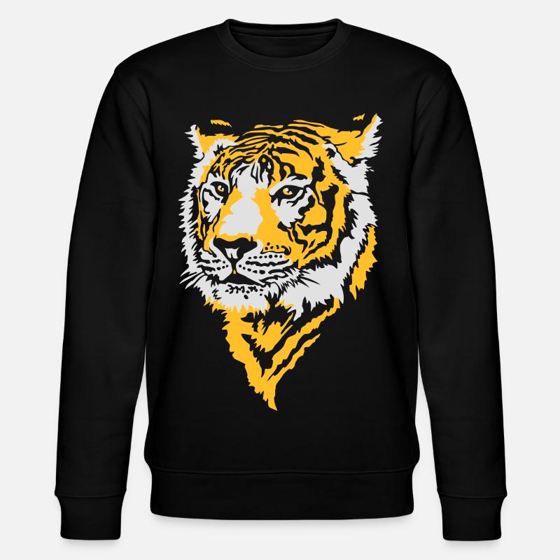 Tête de tigre flex - Sweat bio CHANGER Stanley/Stella Unisexe - noir