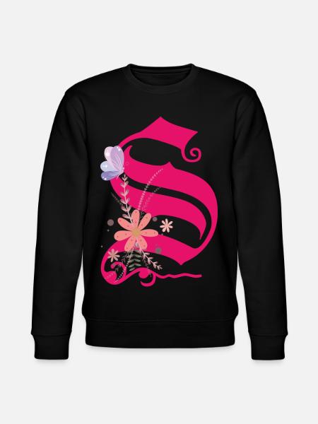 Letter S - Stanley/Stella CHANGER Unisex Organic Sweatshirt - black