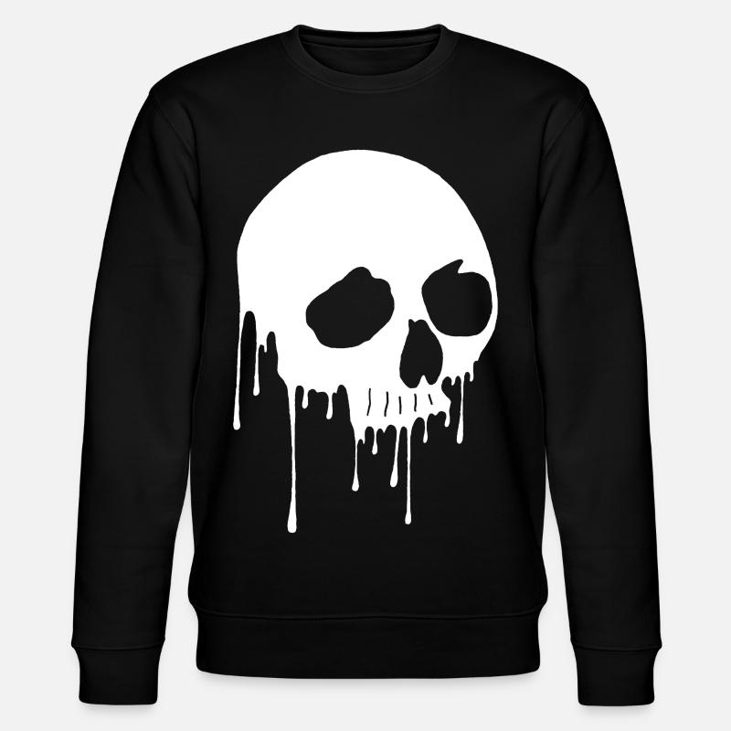 Crâne blanc et graffiti - Sweat bio CHANGER Stanley/Stella Unisexe - noir