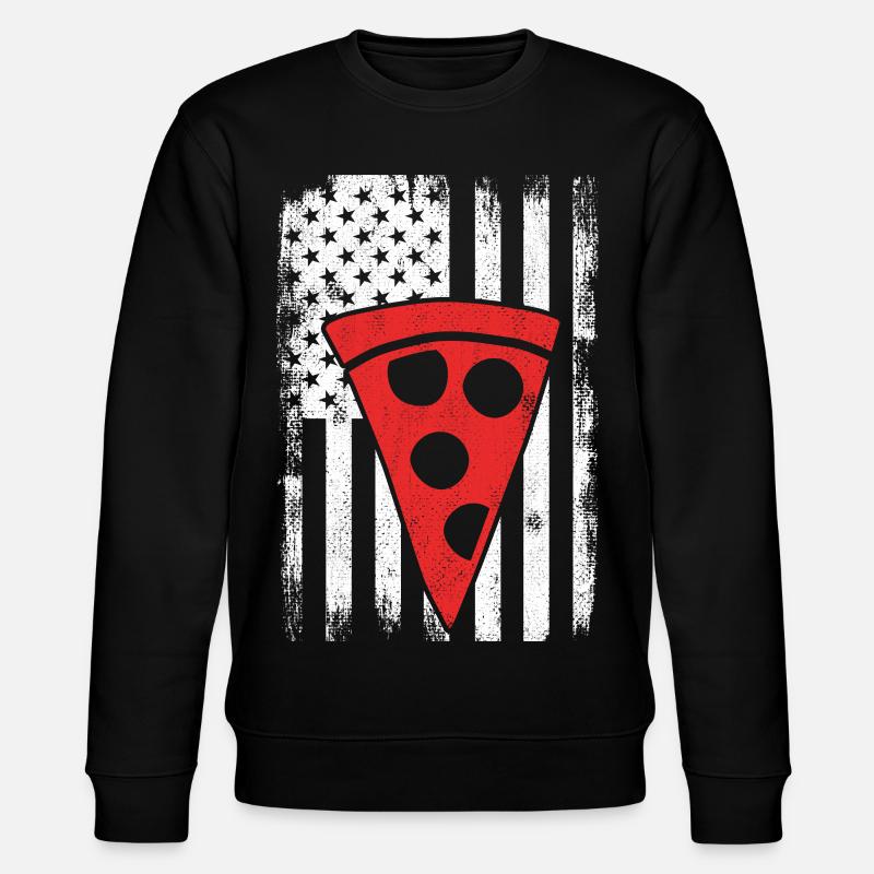 U.S. Pizza - Stanley/Stella CHANGER Unisex Organic Sweatshirt - black