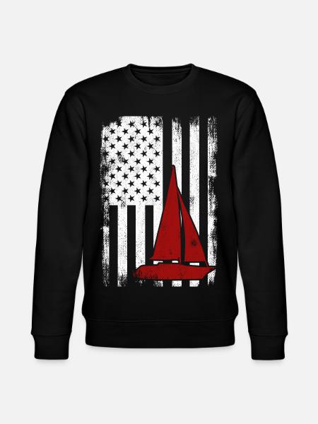 Patriotic Sailor U.S. - Stanley/Stella CHANGER Unisex Organic Sweatshirt - black