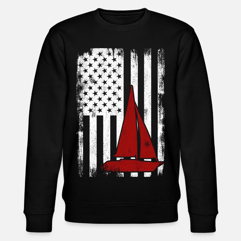 Patriotic Sailor U.S. - Stanley/Stella CHANGER Unisex Organic Sweatshirt - black