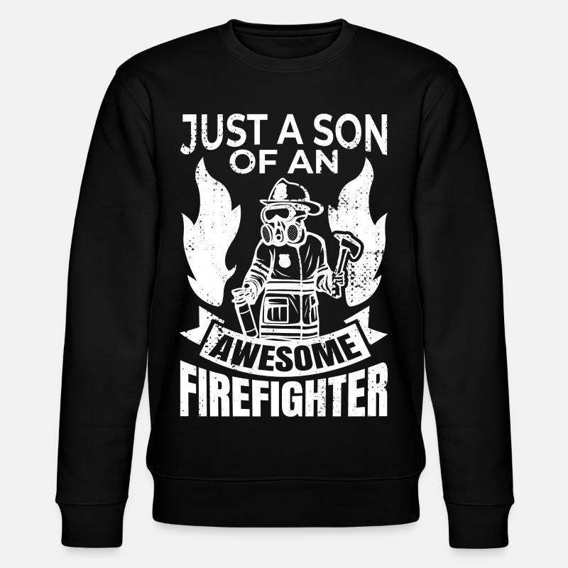 Firefighter Son - Stanley/Stella CHANGER Unisex Organic Sweatshirt - black