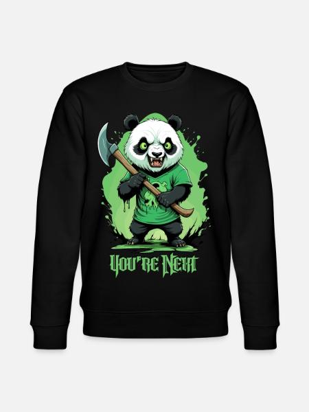 Zombie Panda - Stanley/Stella CHANGER Unisex Organic Sweatshirt - black
