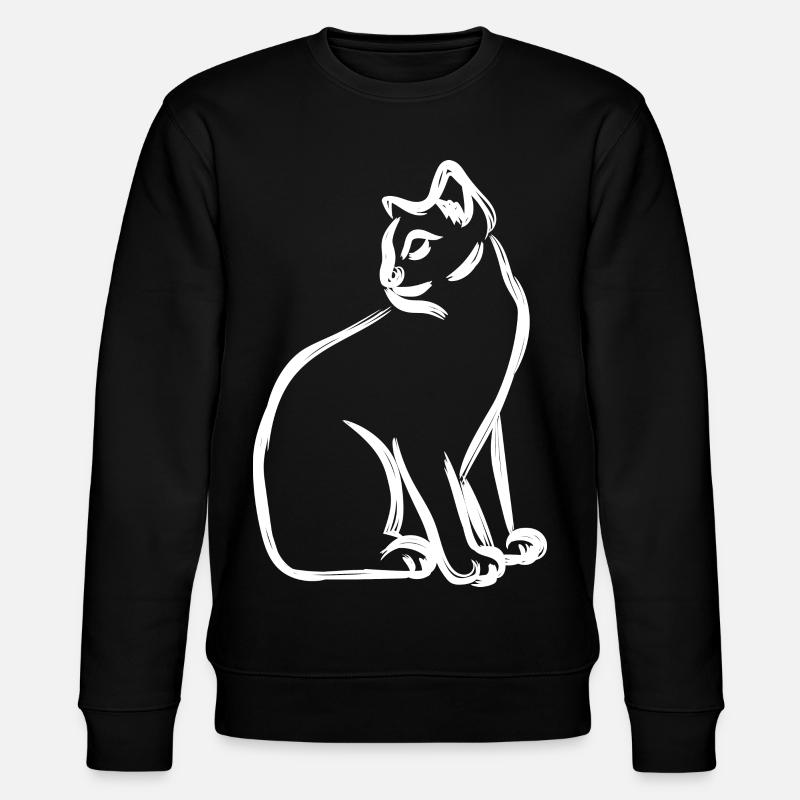 Dessin de chat - Sweat bio CHANGER Stanley/Stella Unisexe - noir