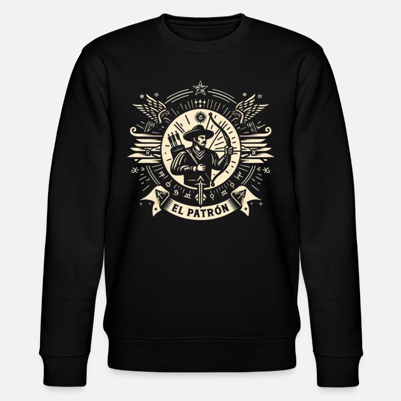 El Patrón Bogenschütze Icon - Stanley/Stella Unisex Bio-Sweatshirt CHANGER  - Schwarz