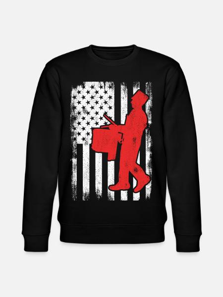 USA Patriotic drummer - Stanley/Stella CHANGER Unisex Organic Sweatshirt - black
