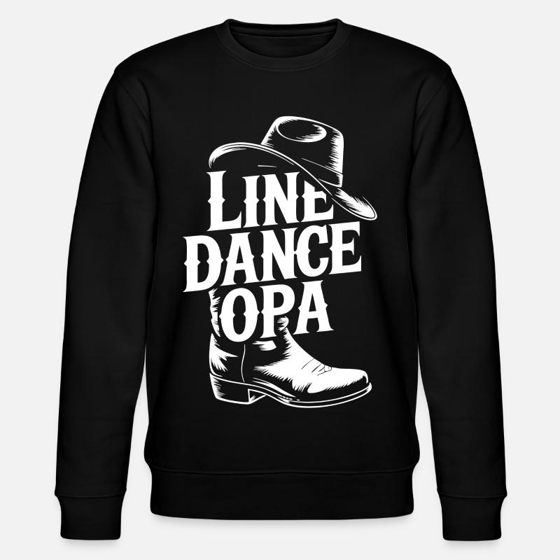 Line Dance Opa - Stanley/Stella Unisex Bio-Sweatshirt CHANGER  - Schwarz