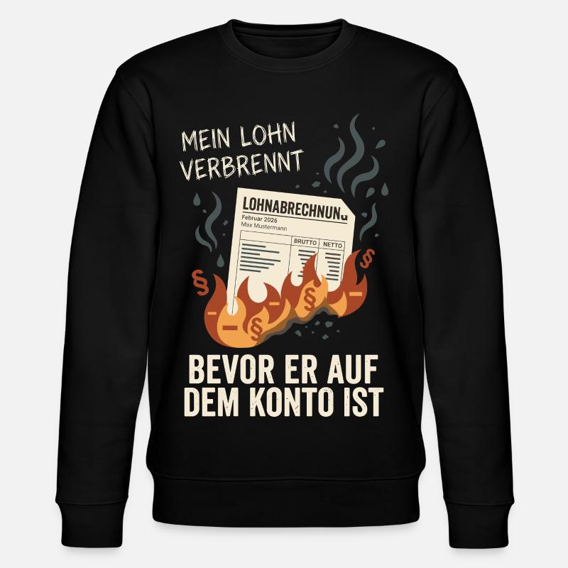 Mon salaire brûle - Sweat bio CHANGER Stanley/Stella Unisexe - noir