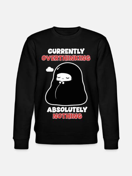 Overthinking Nothing Manga Chibi Humor - Stanley/Stella CHANGER Unisex Organic Sweatshirt - black