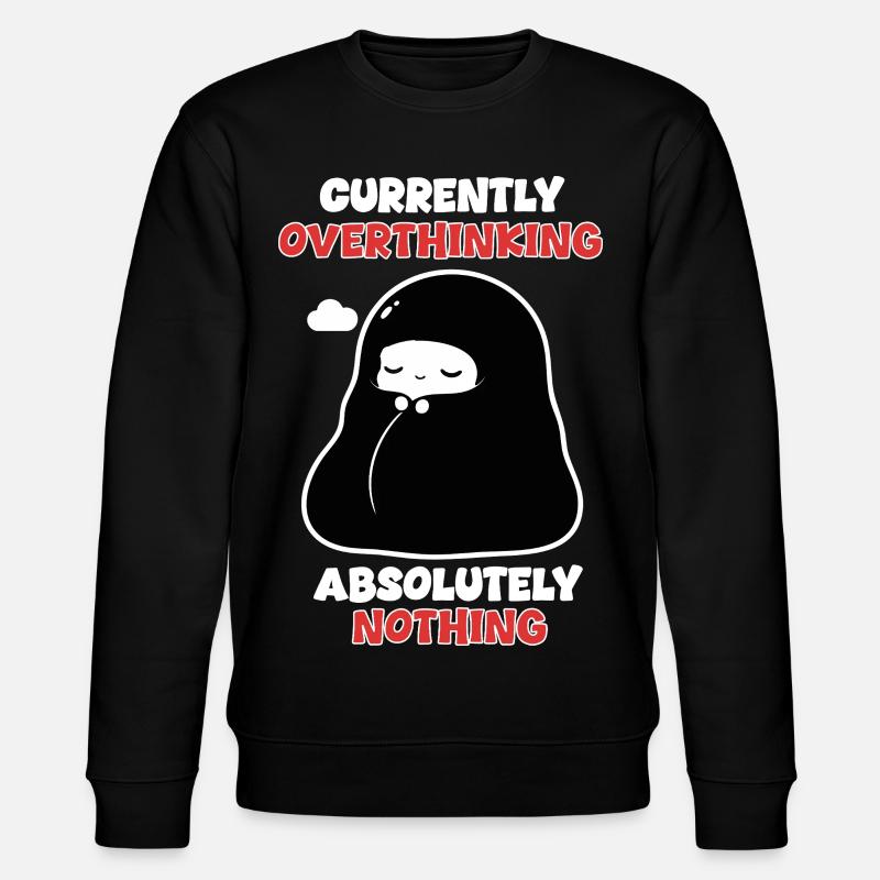 Overthinking Nothing Manga Chibi Humor - Stanley/Stella Unisex Bio-Sweatshirt CHANGER  - Schwarz