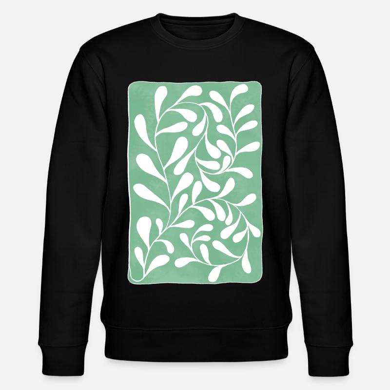 Eucalyptus leaves - Stanley/Stella CHANGER Unisex Organic Sweatshirt - black