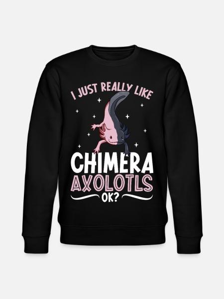 I love my Chimera axolotl - Stanley/Stella CHANGER Unisex Organic Sweatshirt - black
