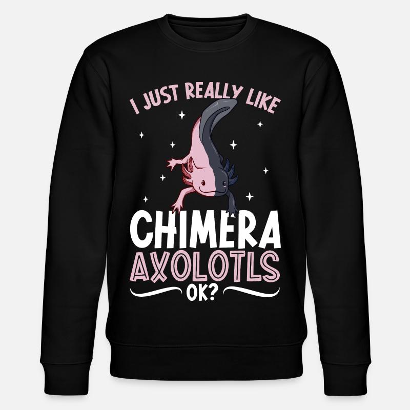 J’adore mon axolotl Chimère - Sweat bio CHANGER Stanley/Stella Unisexe - noir