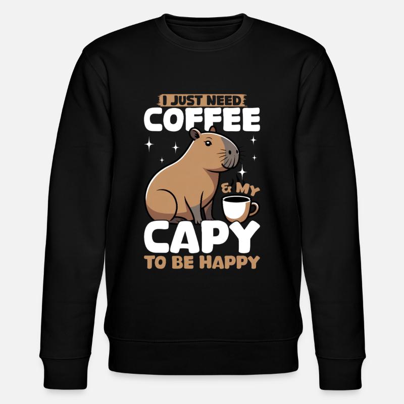 Café Capybara - Sweat bio CHANGER Stanley/Stella Unisexe - noir