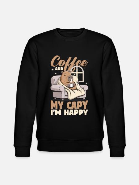 Capybara Coffee - Stanley/Stella Unisex Bio-Sweatshirt CHANGER - Schwarz