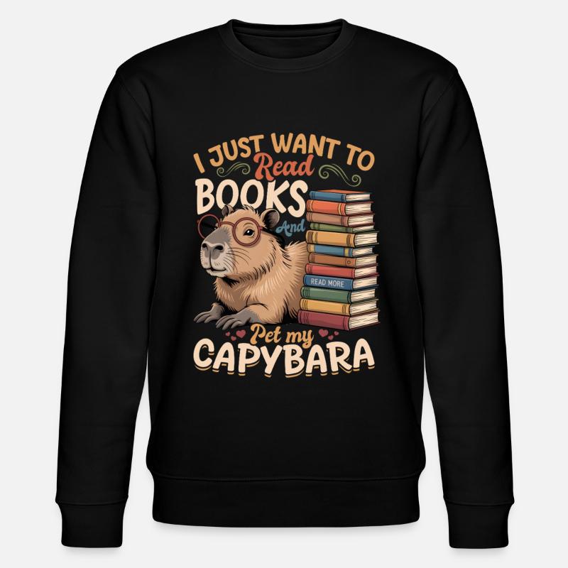 Livres de lecture Capybara - Sweat bio CHANGER Stanley/Stella Unisexe - noir