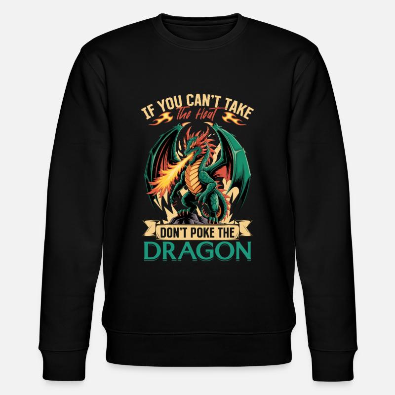 Fantasy Dragons Mythical Creatures - Stanley/Stella Unisex Bio-Sweatshirt CHANGER  - Schwarz