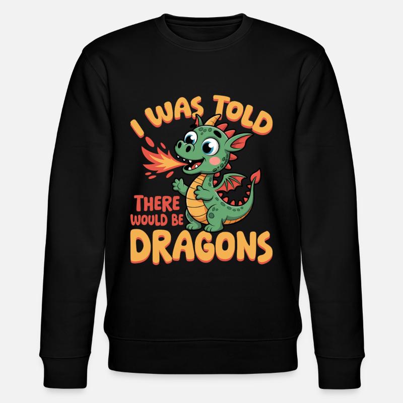 Fantasy Dragon Mythical Creatures - Stanley/Stella Unisex Bio-Sweatshirt CHANGER  - Schwarz