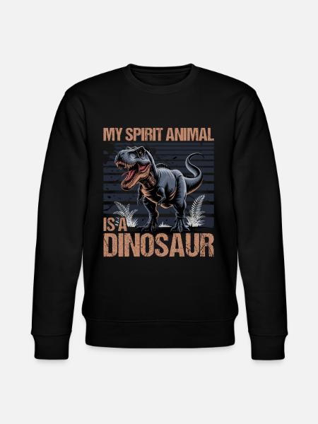 Dinosaur T-Rex kids - Stanley/Stella Unisex Bio-Sweatshirt CHANGER  - Schwarz