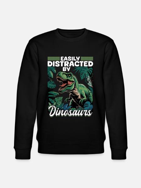 Dinosaur T-Rex kids - Stanley/Stella Unisex Bio-Sweatshirt CHANGER  - Schwarz